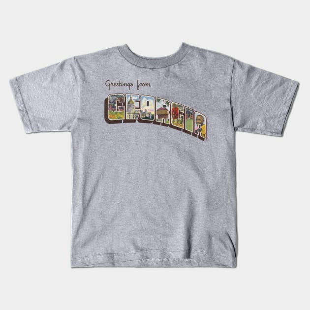 Greetings from Georgia Kids T-Shirt by reapolo